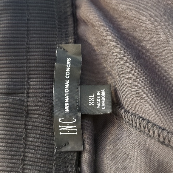 INC International Concepts Men's Side Stripe Black Velour Joggers NWT Size 2XL - Picture 13 of 16